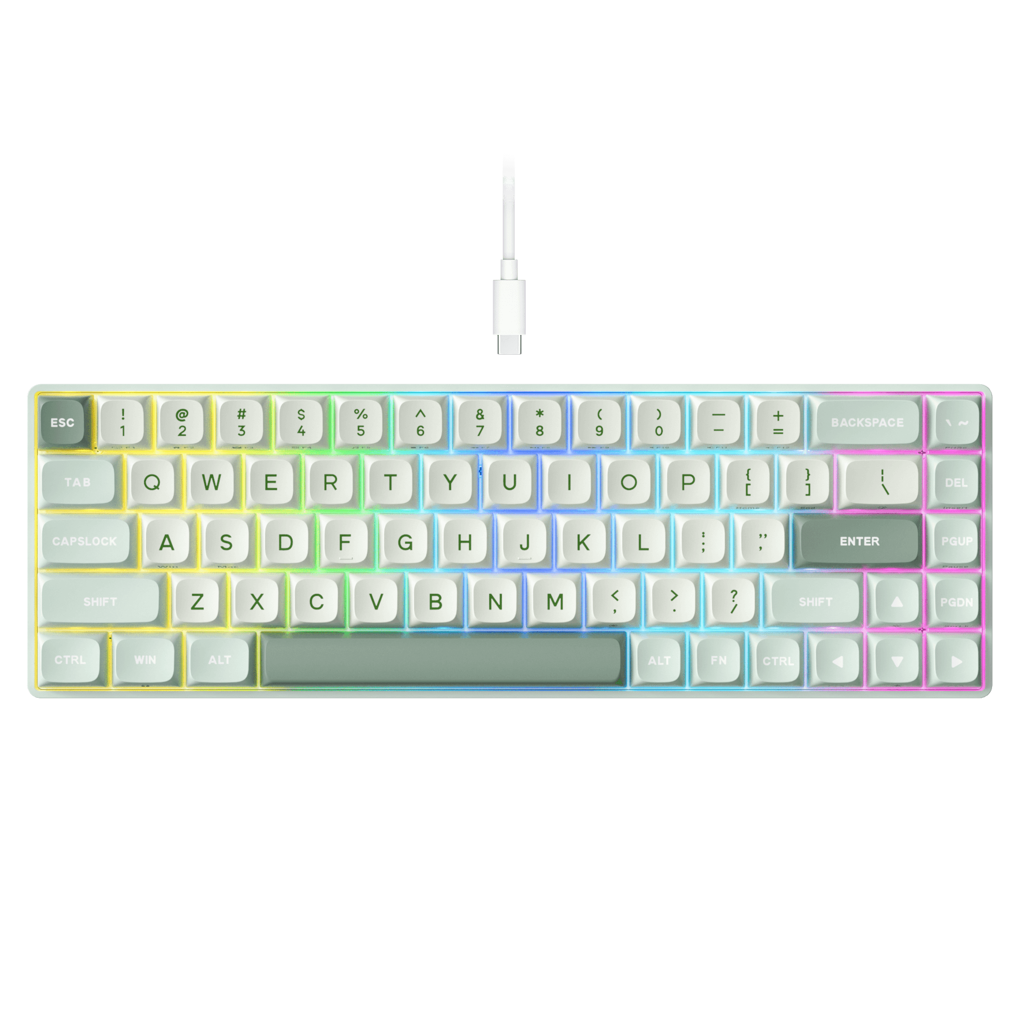 RK ROYAL KLUDGE C68 Hall Effect Mechanical Gaming Keyboard, 65% HE Magnetic Switch Wired RGB Keyboard, Hot Swappable, Rapid Trigger Adjustable Actuation, 8K Polling Rate, Pro Web Driver for Mac &Win