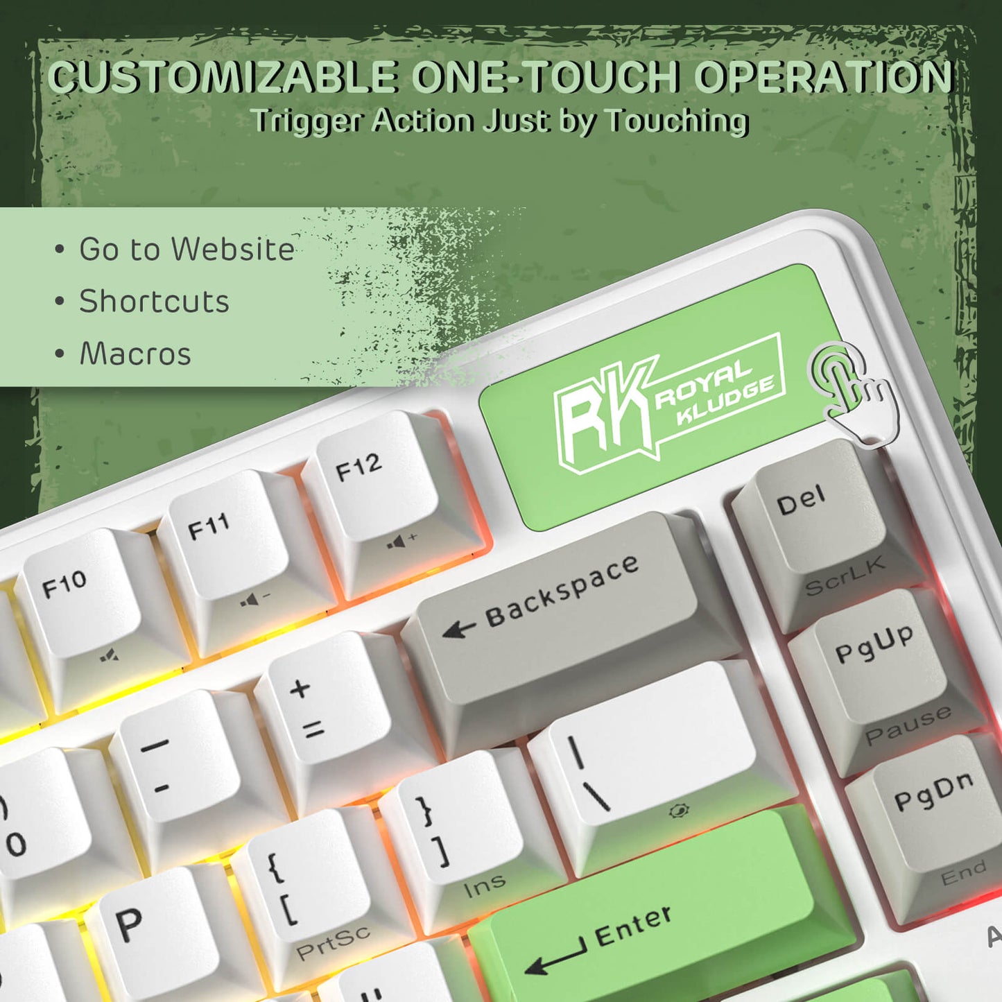 RK ROYAL KLUDGE L75 Gasket Mount Mechanical Keyboard w/Knob /Macro Keys & Touchable Nameplate, Tri-Mode 75% TKL Wireless Keyboard BT/2.4G/USB-C, Hot Swappable, Pro Software, Massive 8000mAh Battery