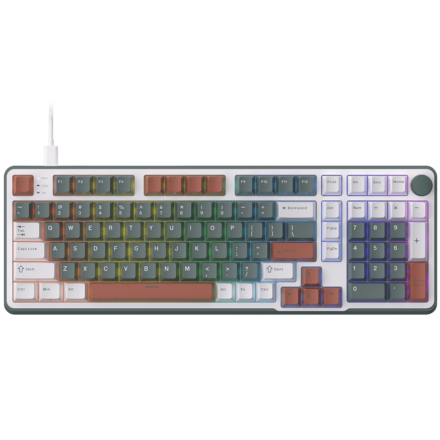 RK ROYAL KLUDGE C98 HE Mechanical Gaming Keyboard, Hall Effect Magnetic Switch, Hot Swappable 95%Wired RGB Keyboard, Rapid Trigger Adjustable Actuation, 8K Polling Rate, Pro Web Driver for Mac &Win