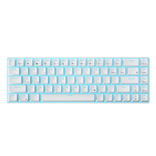 RK68 65% Wireless Mechanical Keyboard with compact 68-key layout, comparing size to standard full-size keyboards