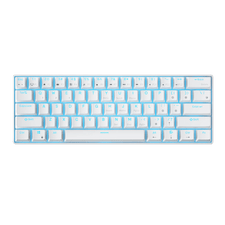 Royal Kludge RK61 60% Mechanical Keyboard - White Color with Blue Single Color Backlighting