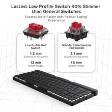 Load image into Gallery viewer, Comfortable folding mechanical keyboard with low profile red switch