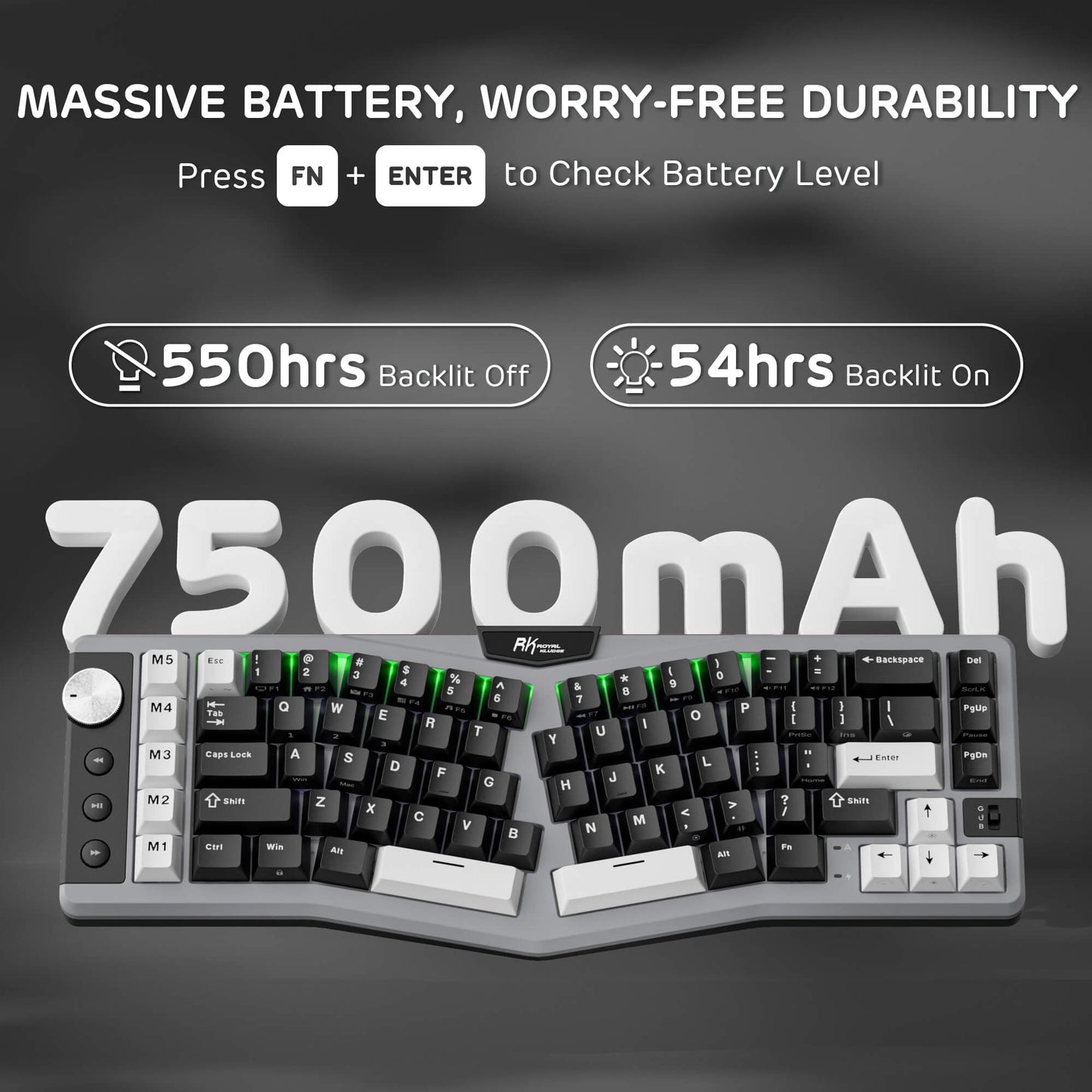 A72 68% Ergonomic Alice Layout Mechanical Keyboard