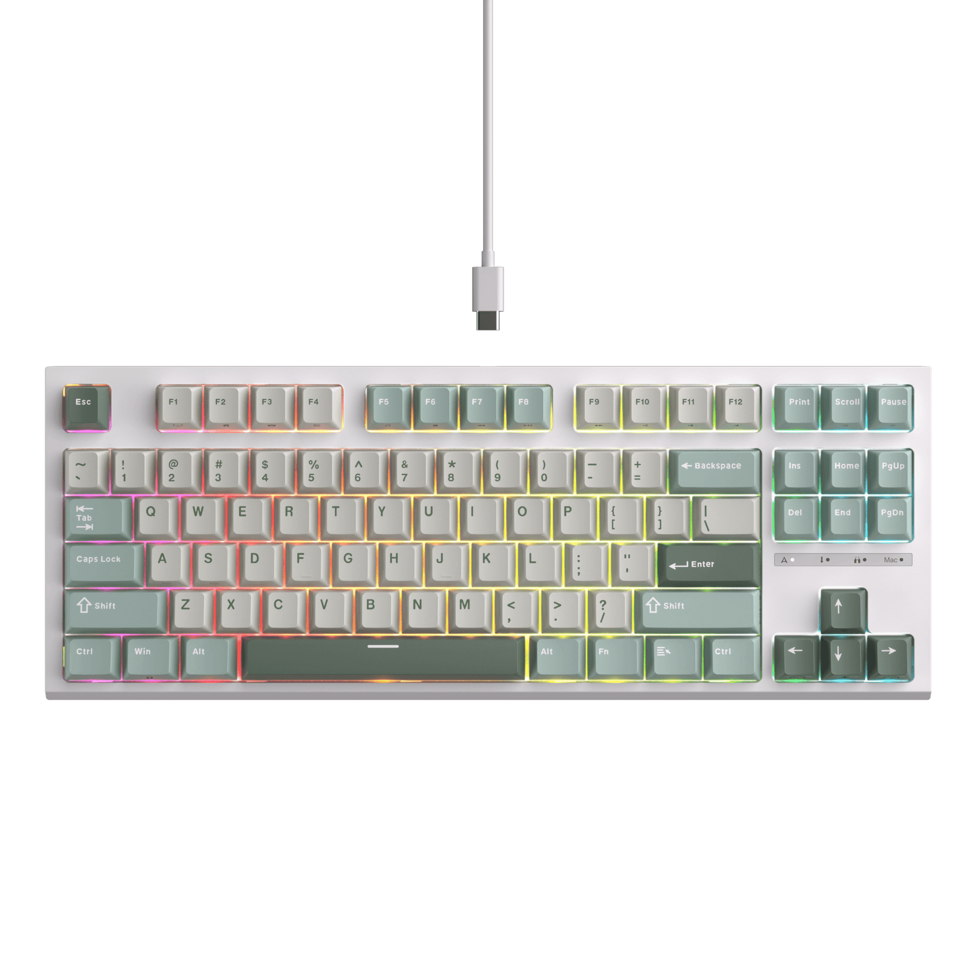 RK ROYAL KLUDGE C87 HE Rapid Trigger Gaming Keyboard, 87 Keys TKL Wired RGB Mechanical Keyboards, Hall Effect Magnetic Switch Keyboard w/Actuation Point Adjustable, 8K Hz Polling Rate, for FPS Gamer