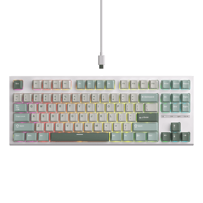 RK ROYAL KLUDGE C87 HE Rapid Trigger Gaming Keyboard, 87 Keys TKL Wired RGB Mechanical Keyboards, Hall Effect Magnetic Switch Keyboard w/Actuation Point Adjustable, 8K Hz Polling Rate, for FPS Gamer