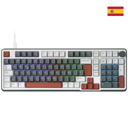 RK ROYAL KLUDGE C98 HE Spanish Layout Mechanical Gaming Keyboard, Hall Effect Magnetic Switch, Hot Swappable 95%Wired RGB Keyboard, Rapid Trigger Adjustable Actuation, 8K Polling Rate,  Pro Web Driver for  Mac &Win