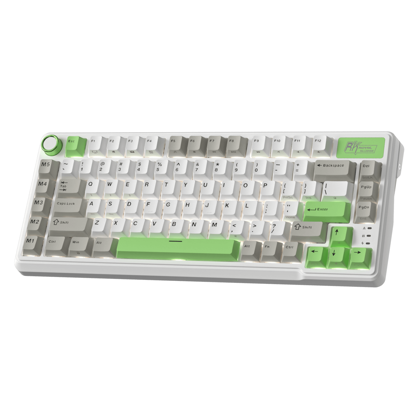 RK L75 75% 85 Keys Wireless Mechanical Keyboard with RGB, Gasket Structure, Custom Cream & Beige Switches, Tri-Mode Connectivity, and Mac Compatibility