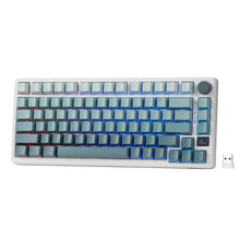 Load image into Gallery viewer, RK ROYAL KLUDGE M75 75% Wireless Mechanical Keyboard, 81 Keys Gasket-Mount, OLED Smart Display, Rotary Knob, Hot-Swappable Pre-Lubed Cloud Switches, Gradient PBT Keycaps, RGB Backlighting, Triple Mode Connectivity for Gaming &amp; Office Use
