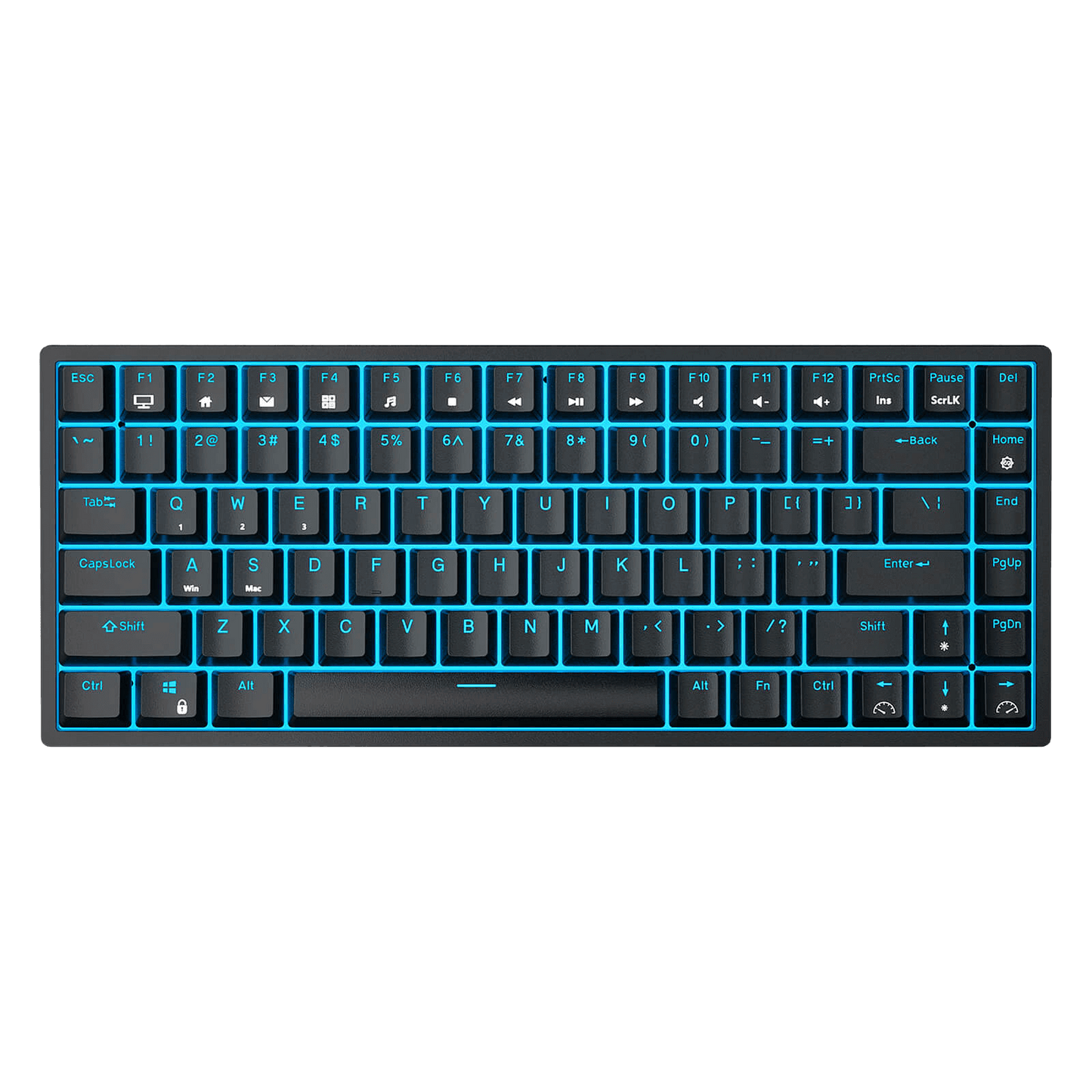 RK ROYAL KLUDGE RK84 Wireless Blue Backlit 75% Triple Mode BT5.0/2.4G/USB-C Hot Swappable Mechanical Keyboard, 84 Keys Tenkeyless Mechanical Keyboard w/Programmable Software, Blue Switch