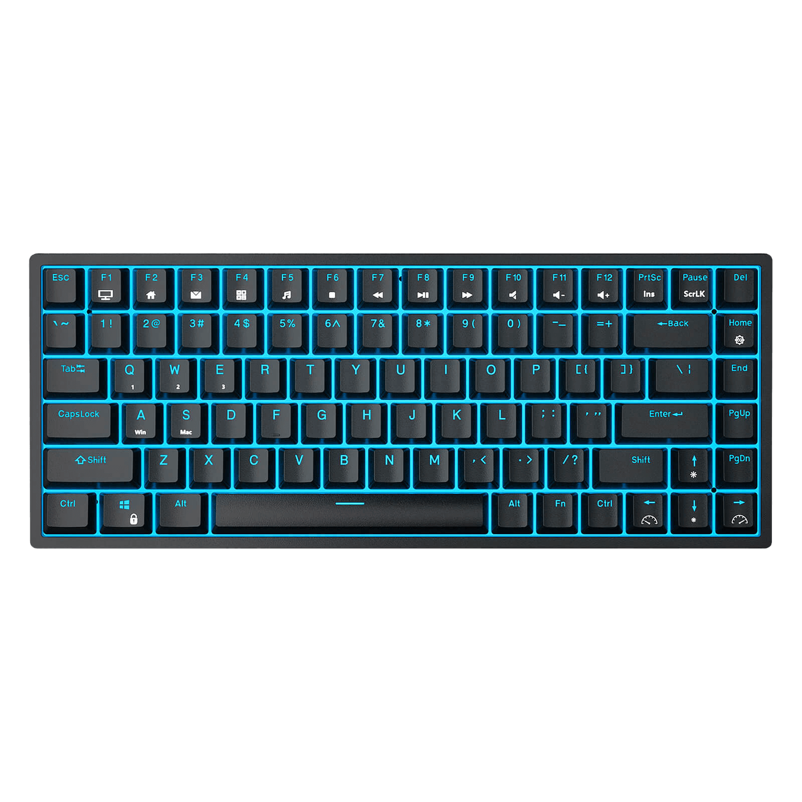 RK ROYAL KLUDGE RK84 Wireless Blue Backlit 75% Triple Mode BT5.0/2.4G/USB-C Hot Swappable Mechanical Keyboard, 84 Keys Tenkeyless Mechanical Keyboard w/Programmable Software, Blue Switch