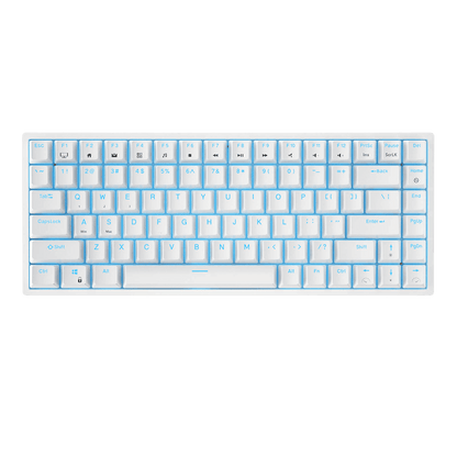 RK ROYAL KLUDGE RK84 Wireless Blue Backlit 75% Triple Mode BT5.0/2.4G/USB-C Hot Swappable Mechanical Keyboard, 84 Keys Tenkeyless Mechanical Keyboard w/Programmable Software, Blue Switch
