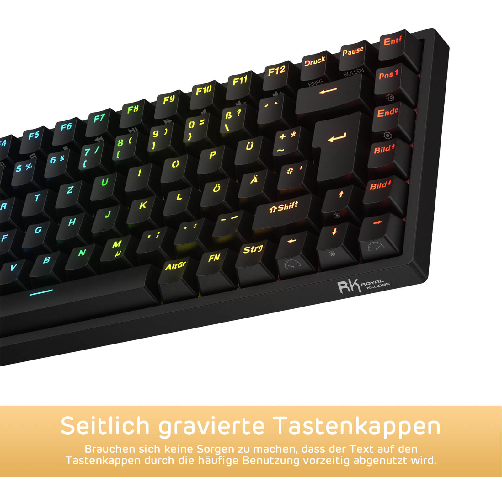 RK84 75% German DE QWERTZ Layout gaming keyboard