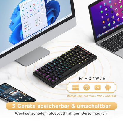 RK84 75% German DE QWERTZ Layout gaming keyboard