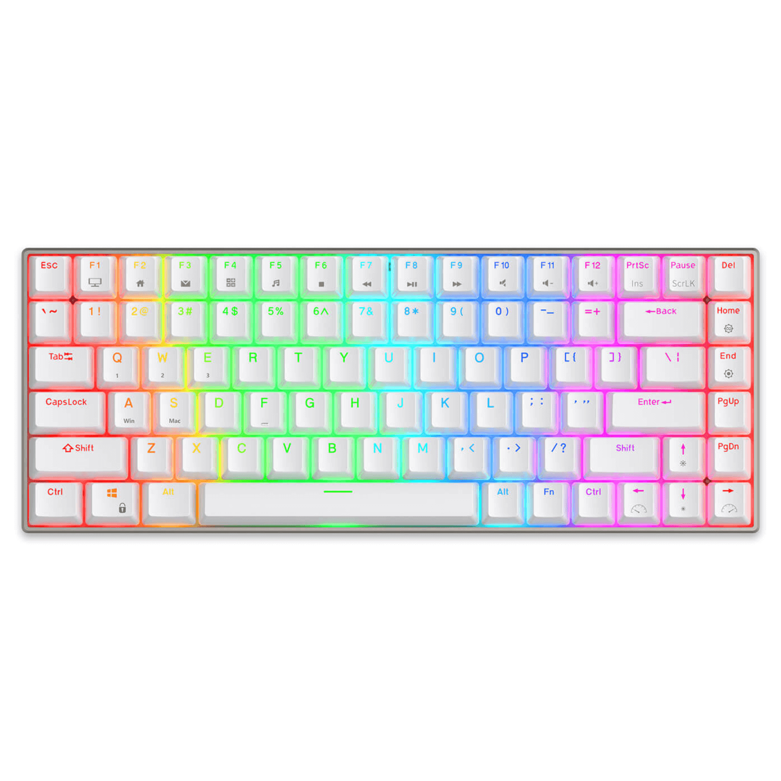 RK ROYAL KLUDGE RK84 Pro RGB 75% Triple Mode BT5.0/2.4G/USB-C Hot Swappable Mechanical Keyboard, 84 Keys Wireless Gaming Keyboard with Aluminum Frame, Clicky Blue Switch