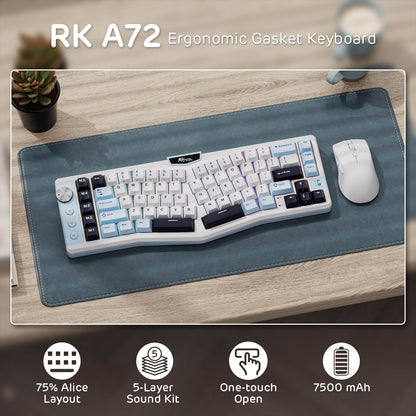 A72 68% Ergonomic Alice Layout Mechanical Keyboard