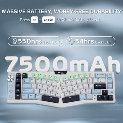 A72 68% Ergonomic Alice Layout Mechanical Keyboard