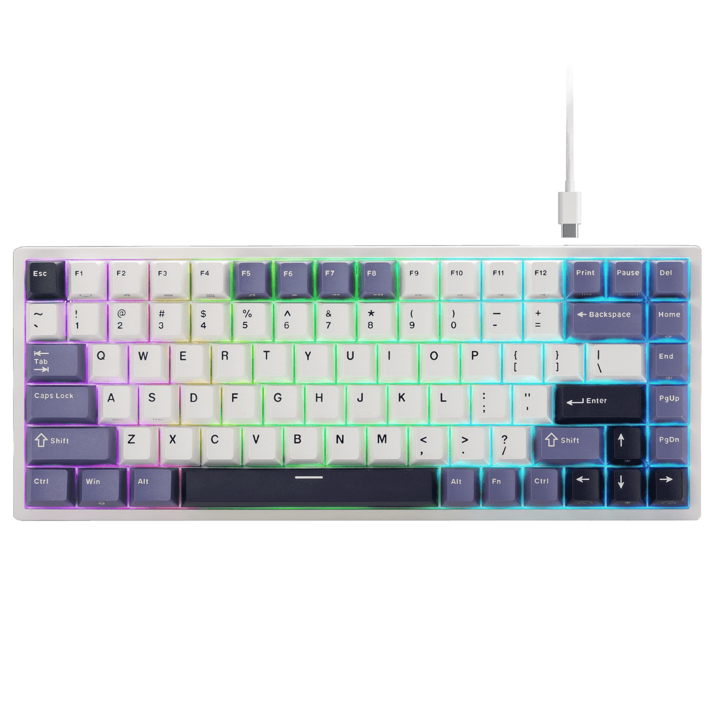 RK ROYAL KLUDGE C84 HE Rapid Trigger Gaming Keyboard, 84 Keys TKL Wired RGB Mechanical Keyboards, Hall Effect Magnetic Switch Keyboard w/Actuation Point Adjustable, 8K Hz Polling Rate, for FPS Gamer, Hot Swappable Magnetic Switch with Rapid Trigger Adjustable Actuation, 8K Polling Rate,  Pro Web Driver for  Mac &Win 