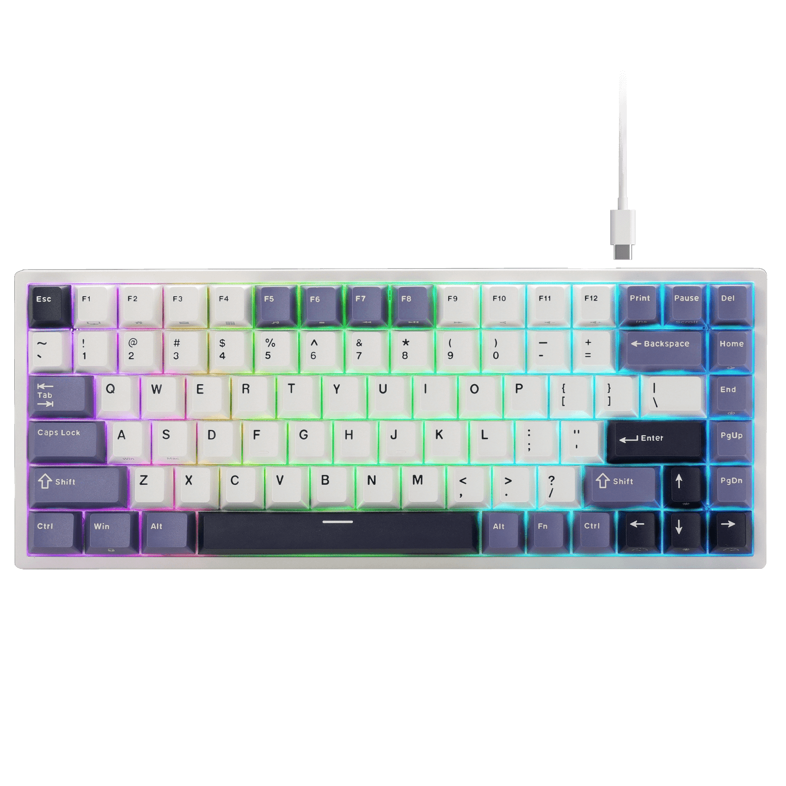 RK ROYAL KLUDGE C84 HE Rapid Trigger Gaming Keyboard, 84 Keys TKL Wired RGB Mechanical Keyboards, Hall Effect Magnetic Switch Keyboard w/Actuation Point Adjustable, 8K Hz Polling Rate, for FPS Gamer, Hot Swappable Magnetic Switch with Rapid Trigger Adjustable Actuation, 8K Polling Rate,  Pro Web Driver for  Mac &Win 