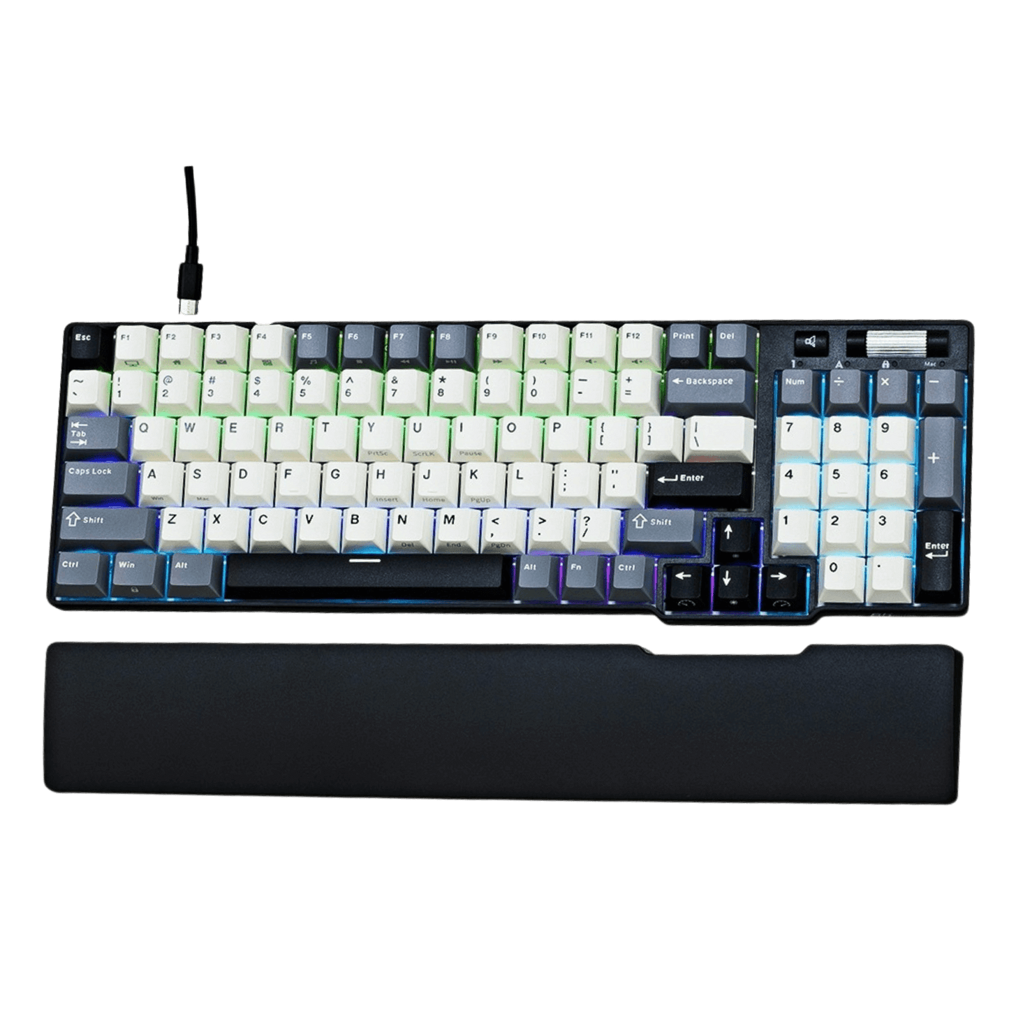 RK ROYAL KLUDGE C96 HE Mechanical Gaming Keyboard, Hall Effect Magnetic Switch, Hot Swappable 90% Wired RGB Keyboard w/Wrist Rest, Rapid Trigger Adjustable Actuation, 8K Polling Rate, Pro Web Driver