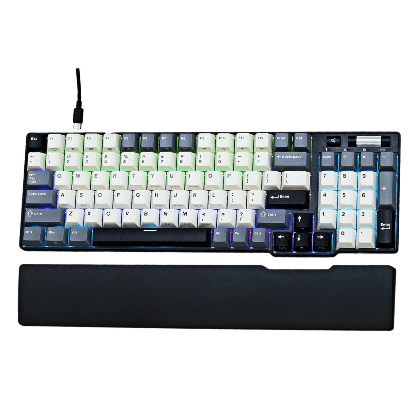 RK ROYAL KLUDGE C96 HE Mechanical Gaming Keyboard, Hall Effect Magnetic Switch, Hot Swappable 90% Wired RGB Keyboard w/Wrist Rest, Rapid Trigger Adjustable Actuation, 8K Polling Rate, Pro Web Driver