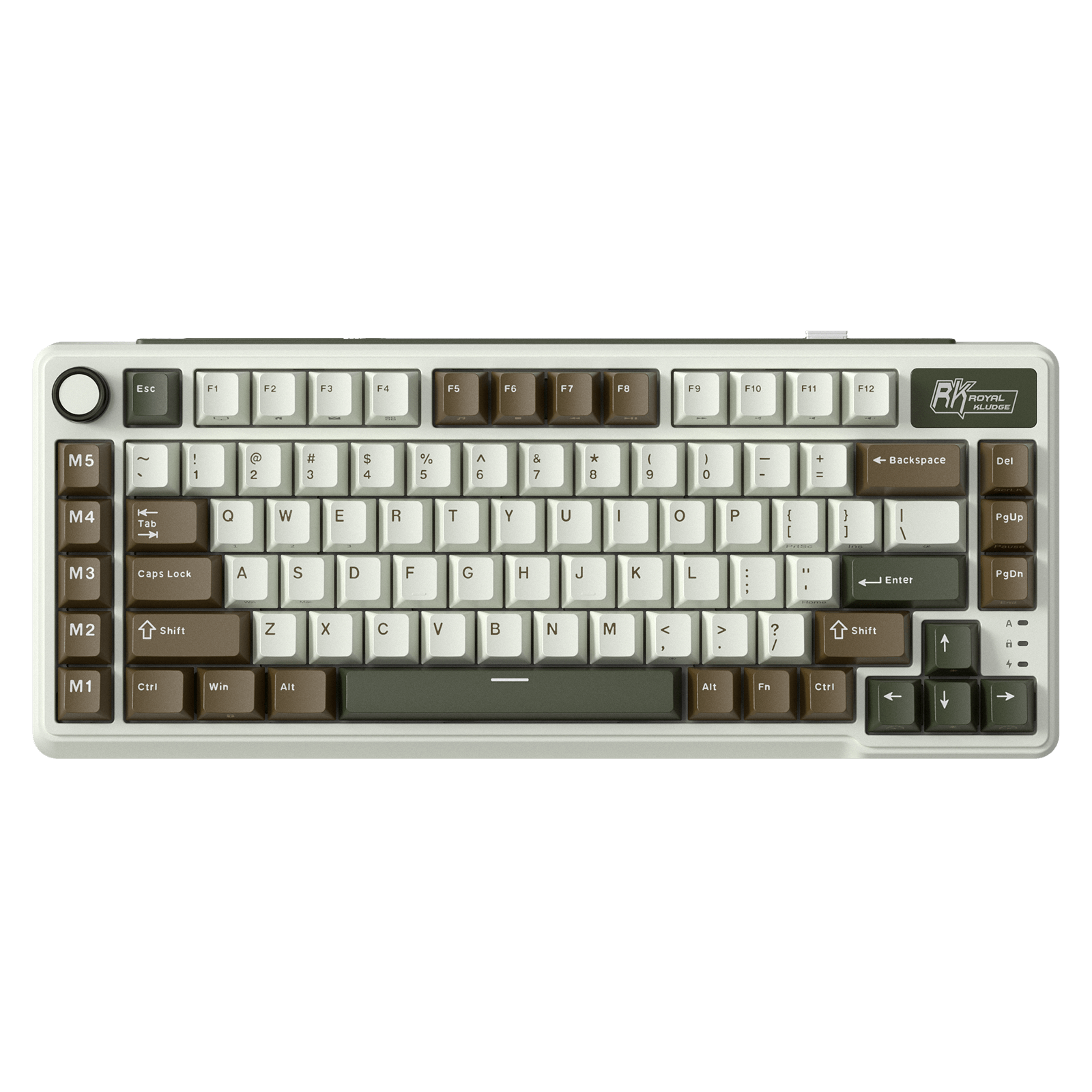 RK L75 75% 85 Keys Wireless Mechanical Keyboard with RGB, Gasket Structure, Custom Cream & Beige Switches, Tri-Mode Connectivity, and Mac Compatibility