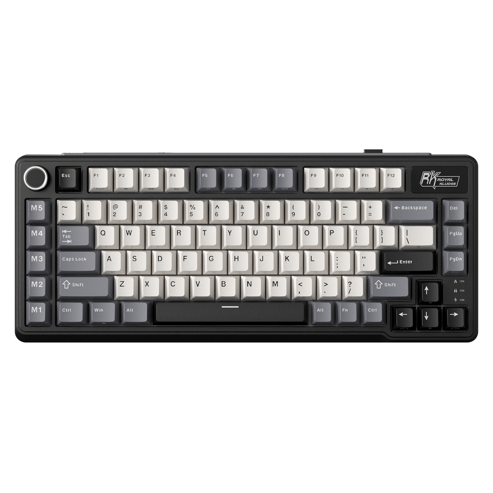 RK L75 75% 85 Keys Wireless Mechanical Keyboard with RGB, Gasket Structure, Custom Cream & Beige Switches, Tri-Mode Connectivity, and Mac Compatibility