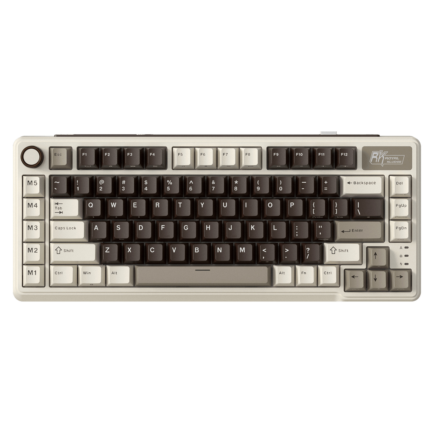 RK L75 75% 85 Keys Wireless Mechanical Keyboard with RGB, Gasket Structure, Custom Cream & Beige Switches, Tri-Mode Connectivity, and Mac Compatibility