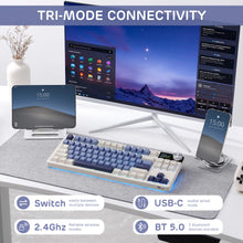 Load image into Gallery viewer, RK ROYAL KLUDGE S85 85-Key TKL Wireless Gaming Keyboard – Gasket-Mounted Design, Hot-Swappable Linear Cloud Switches, Cherry-Profile PBT Keycaps, 7200mAh Battery, OLED Display, Rotary Knob, Triple-Mode Connectivity (2.4GHz, Bluetooth, USB-C)
