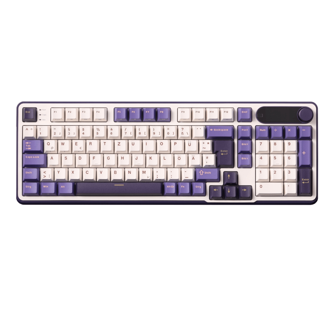 RK ROYAL KLUDGE S98 Mechanische Tastatur mit Smart Display & Knopf, Top Mount 96% Kabellose Mechanische Tastatur BT/2.4G/USB-C, Hot-Swap-fähige, Software-Unterstützung, Massiver Akku, 98 Tasten