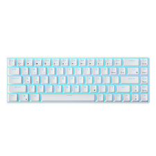 RK68 65% Wireless Mechanical Keyboard with compact 68-key layout, comparing size to standard full-size keyboards