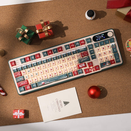 S98 96% Wireless Mechanical Keyboard – 2025 Christmas Limited Edition, perfect gaming keyboard for festive desktop setups and holiday gifts.