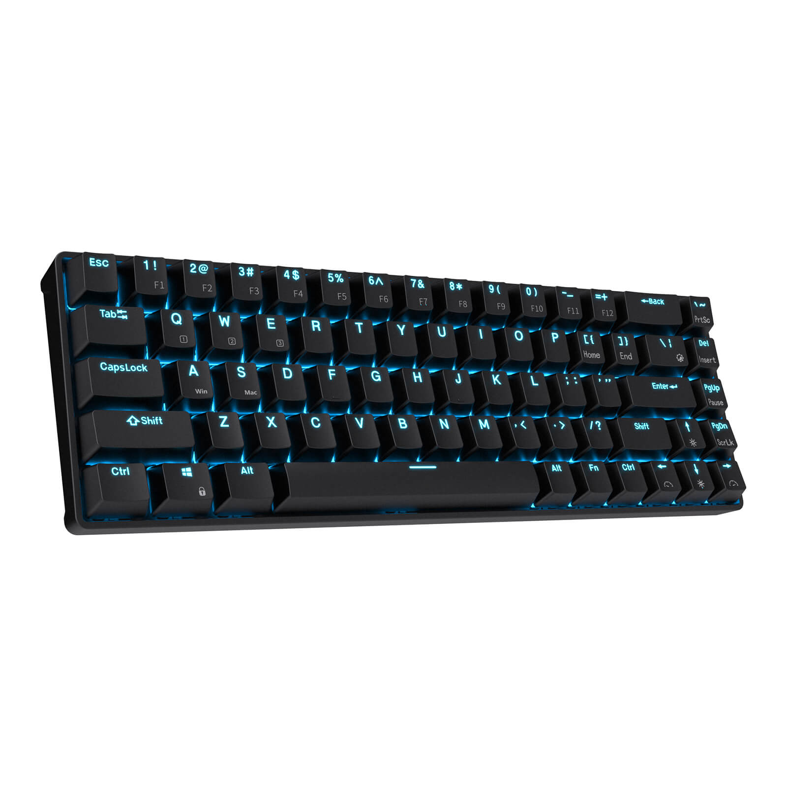 RK68 65% Wireless Mechanical Keyboard in Black with dynamic RGB backlighting, ideal for gaming and office use