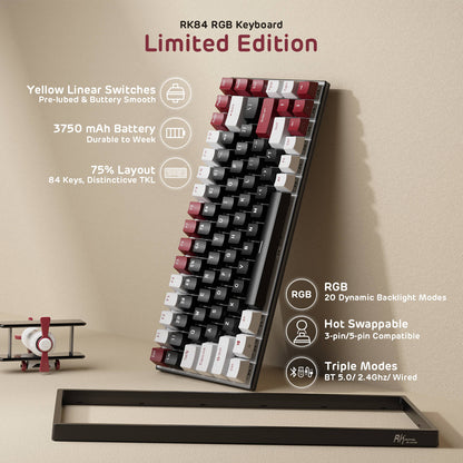 75% Triple Mode BT5.02.4GUSB-C Hot Swappable Mechanical Keyboard