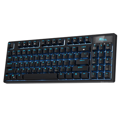 RK ROYAL KLUDGE RK89 85% Triple Mode BT5.0/2.4G/USB-C Hot Swappable Mechanical Keyboard, 89 Keys Compact Mechanical Keyboard with Detachable Frame & Software (Hot-Swappable Red Switch, Black)