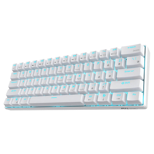 Royal Kludge RK61 Wireless 60% Mechanical Gaming Keyboard, white