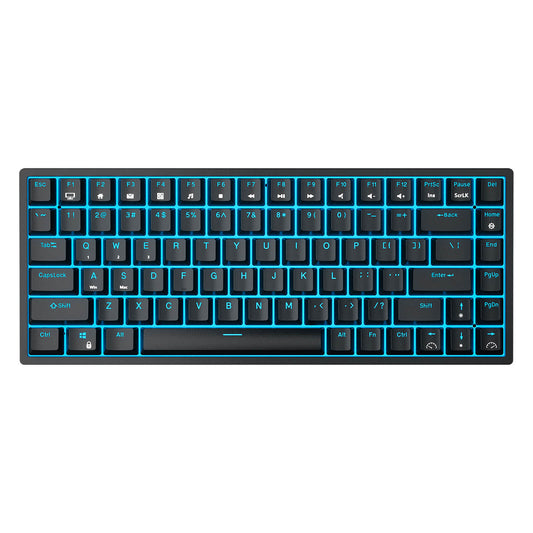 RK ROYAL KLUDGE RK84 Wireless Blue Backlit 75% Triple Mode BT5.0/2.4G/USB-C Hot Swappable Mechanical Keyboard, 84 Keys Tenkeyless Mechanical Keyboard, Black