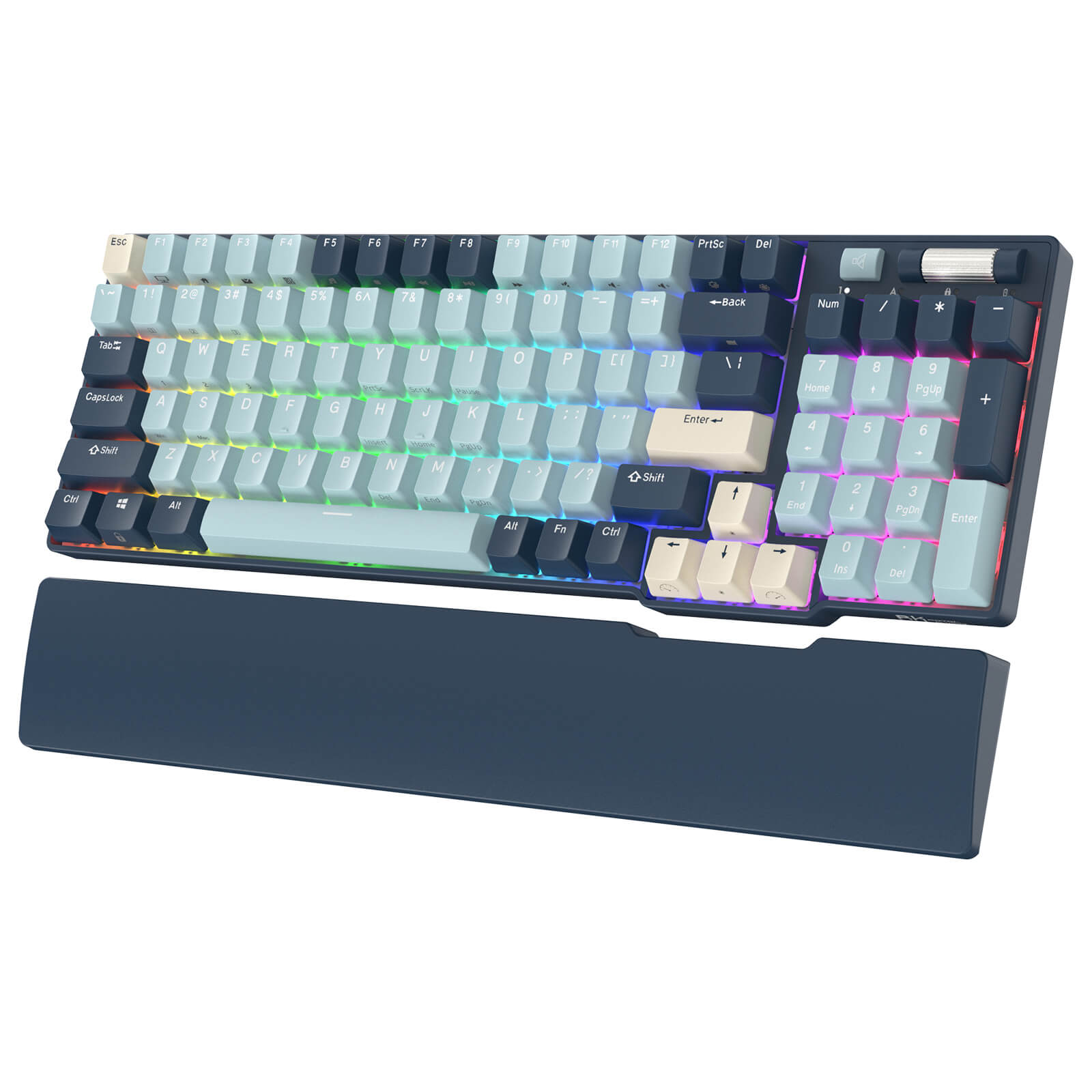 RK96 Wireless Hot-Swappable RGB Keyboard, Forest Blue