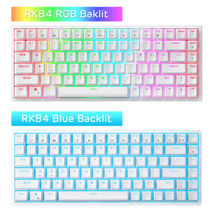 RK84 Blue backlit compare with RK84 RGB backlit