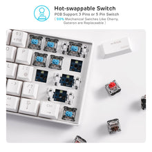 Load image into Gallery viewer, hot swappable white gaming keyboard  Open-Box
